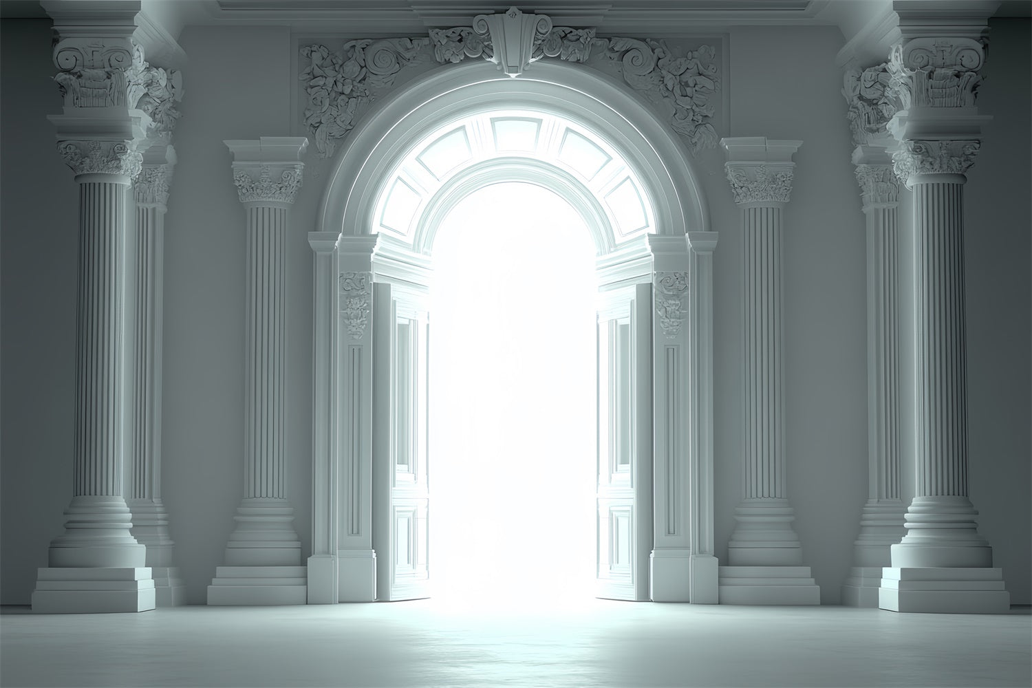 Vintage Backdrops für Fotografie Grand White Archway Backdrop CSH4-415