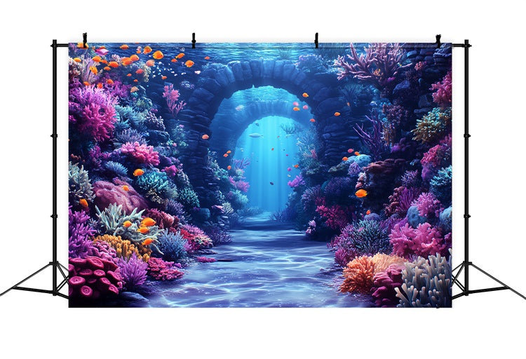 Unterwasser-Hintergrund Aquatic Arches Coral Sommer-Hintergrund CSH5-100