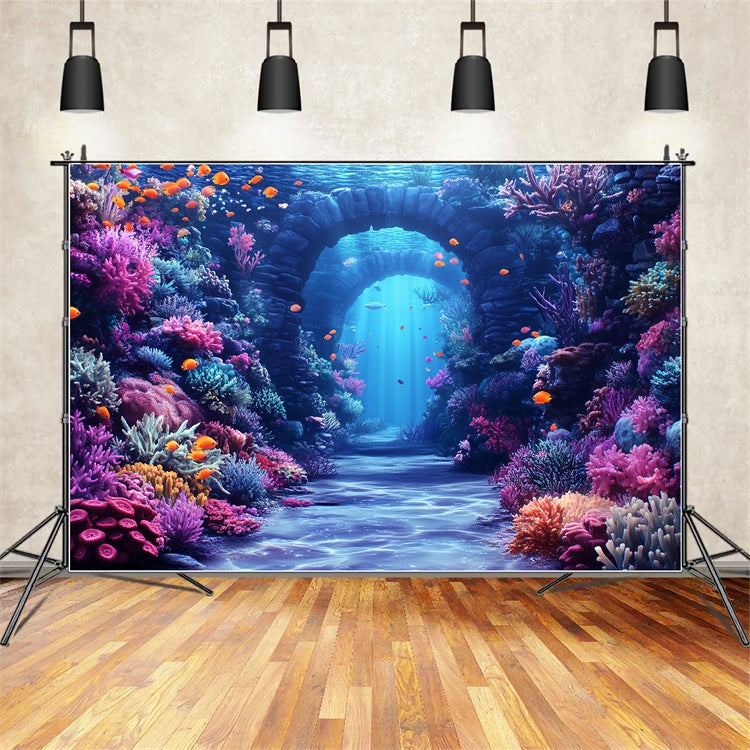 Unterwasser-Hintergrund Aquatic Arches Coral Sommer-Hintergrund CSH5-100