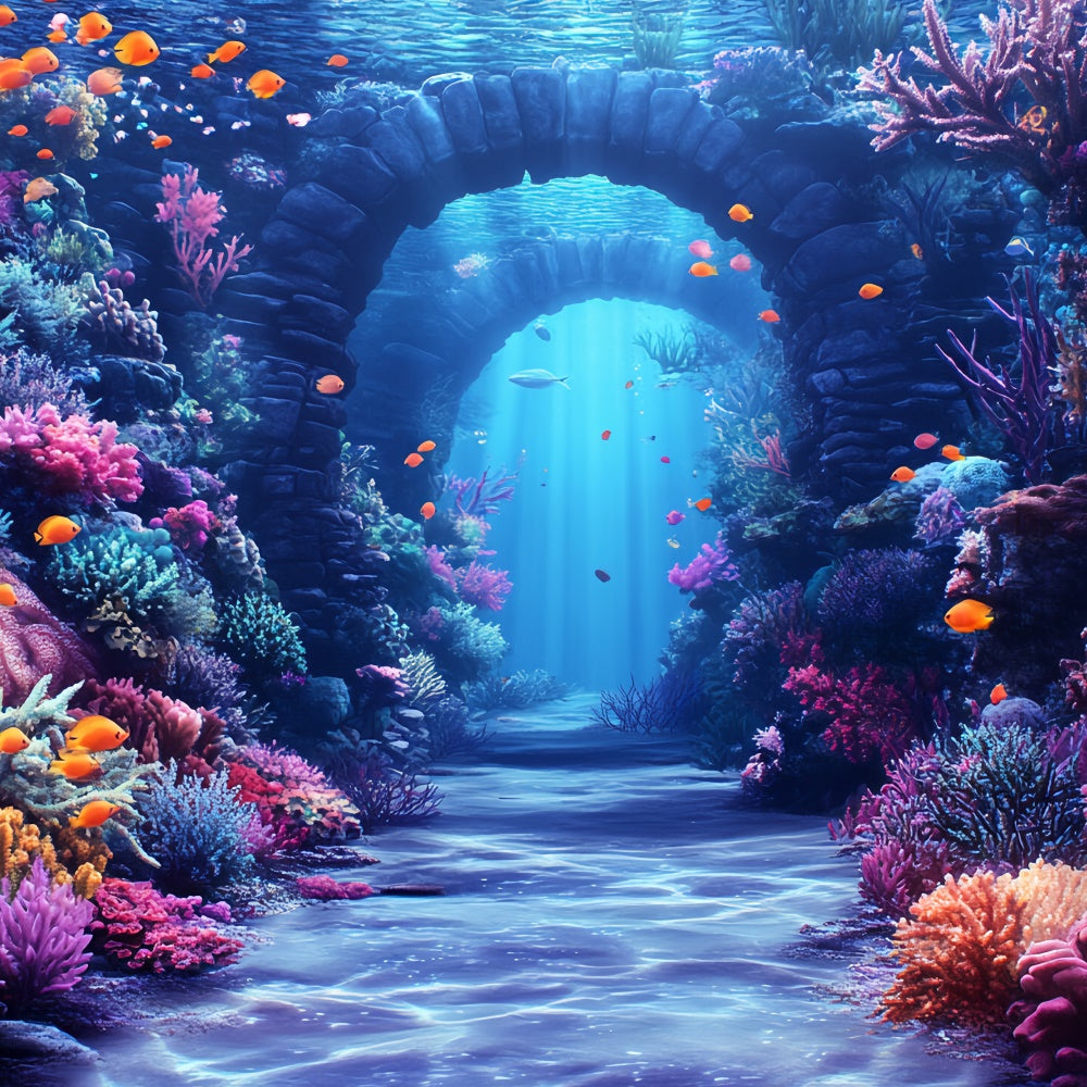Unterwasser-Hintergrund Aquatic Arches Coral Sommer-Hintergrund CSH5-100