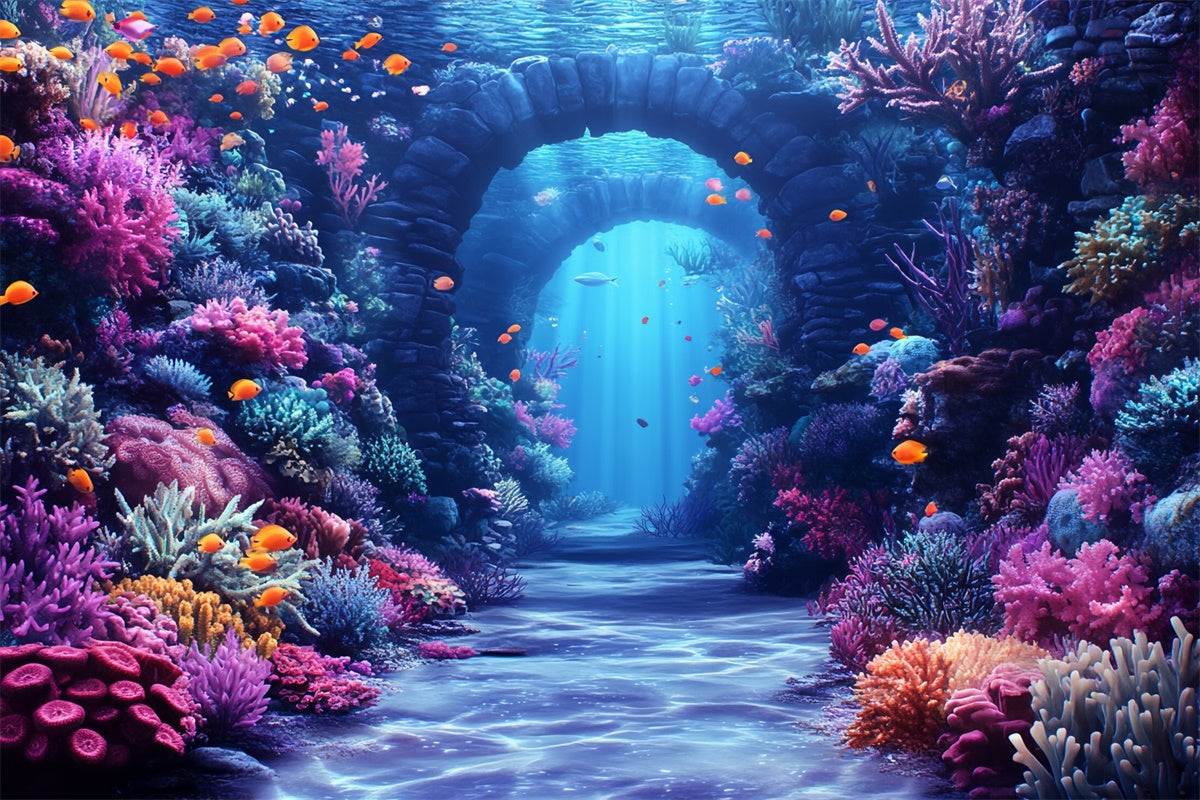 Unterwasser-Hintergrund Aquatic Arches Coral Sommer-Hintergrund CSH5-100