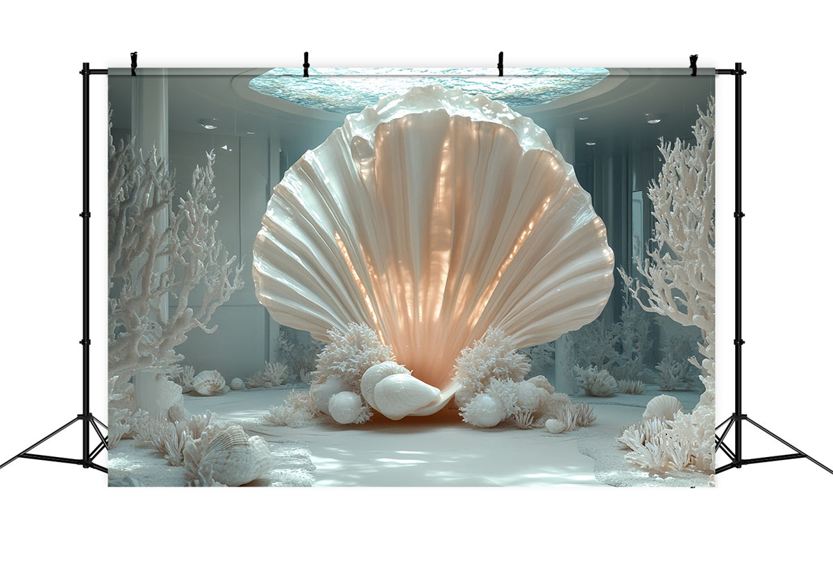 Sommer Backdrops Elfenbein Muschel Träume Koralle Backdrop CSH5-107
