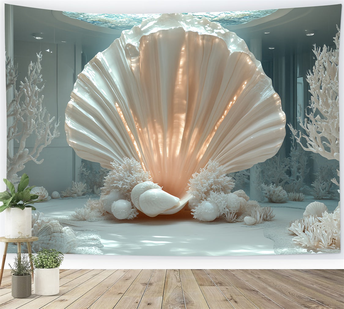 Sommer Backdrops Elfenbein Muschel Träume Koralle Backdrop CSH5-107