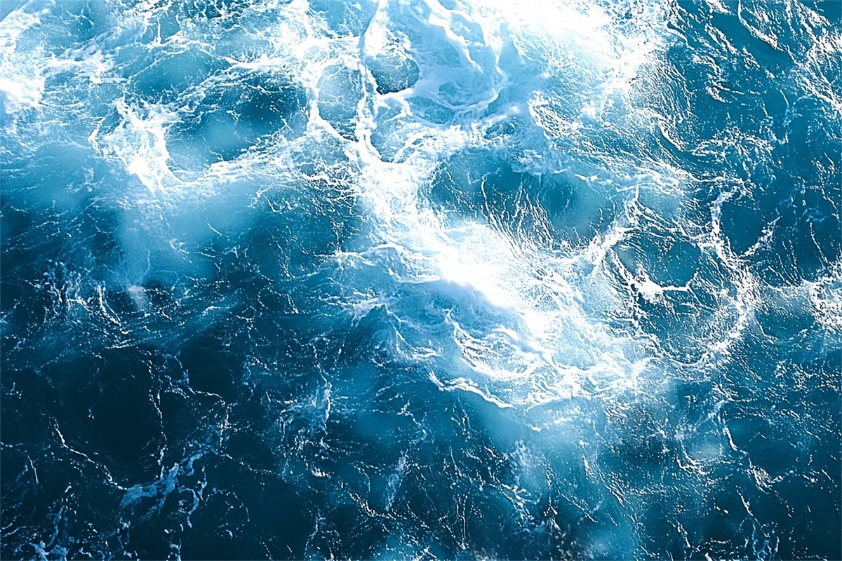 Sommer-Fotohintergrund Turbulenter Meeresschaum Blauer Hintergrund CSH5-118