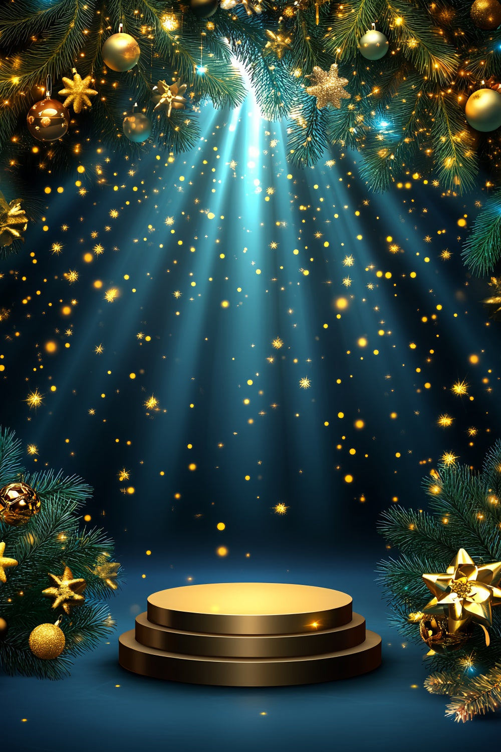 Weihnachten Bühne Backdrops Glitzernde Bühne Glühen Backdrop CSH5-150