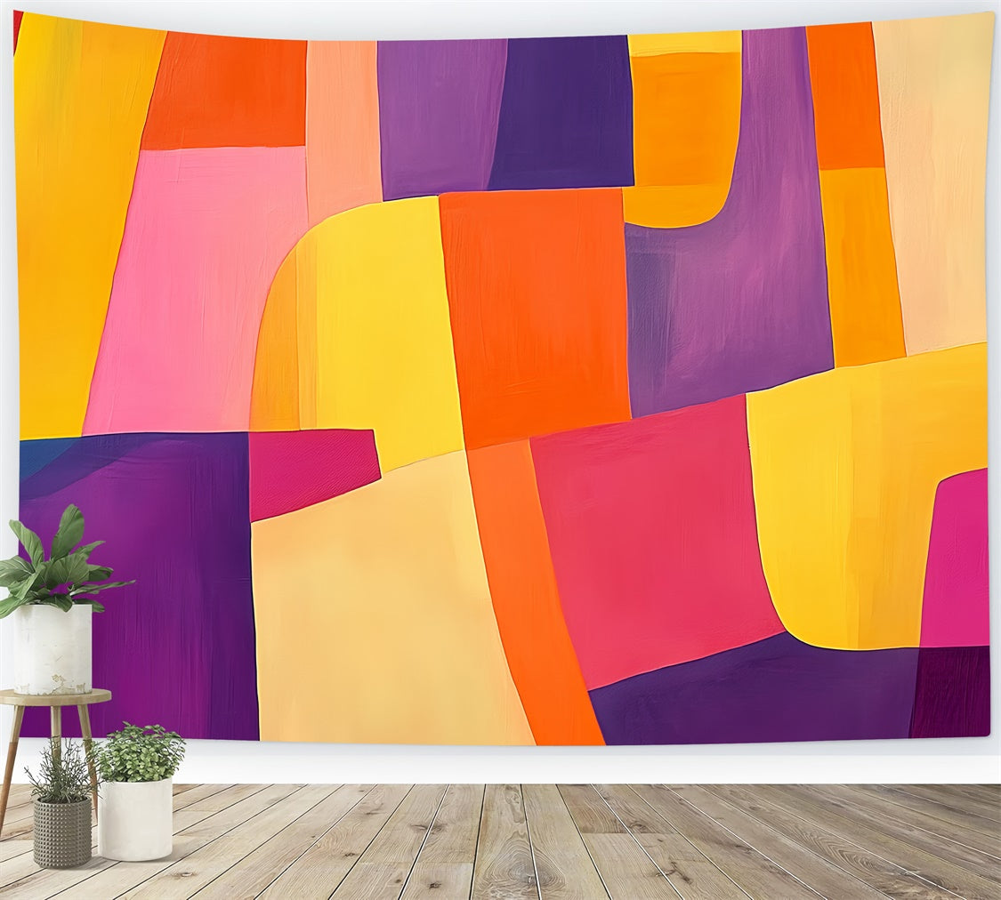 70er Jahre Backdrop Verspielte Palette Patch Grafik Hintergrund CSH5-172