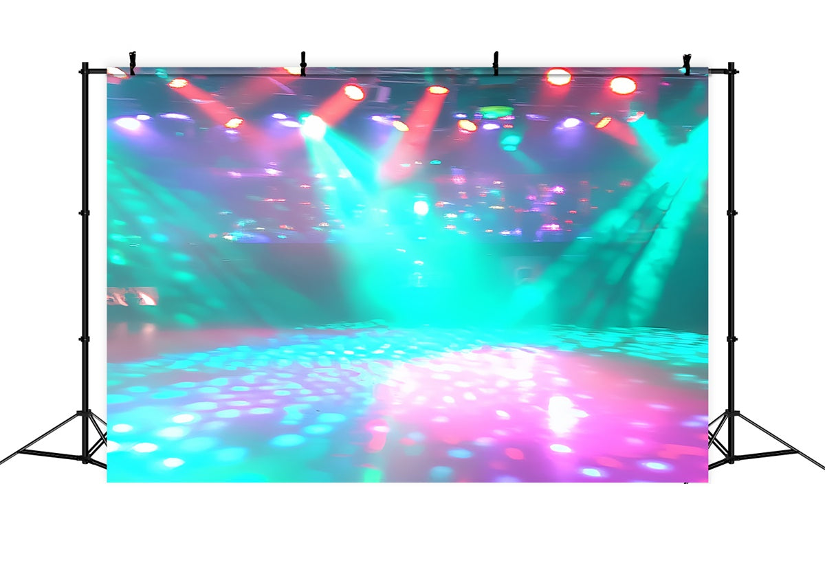 80er Jahre Backdrop Psychedelic Dancefloor Glow Backdrop CSH5-181