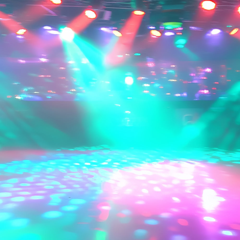 80er Jahre Backdrop Psychedelic Dancefloor Glow Backdrop CSH5-181