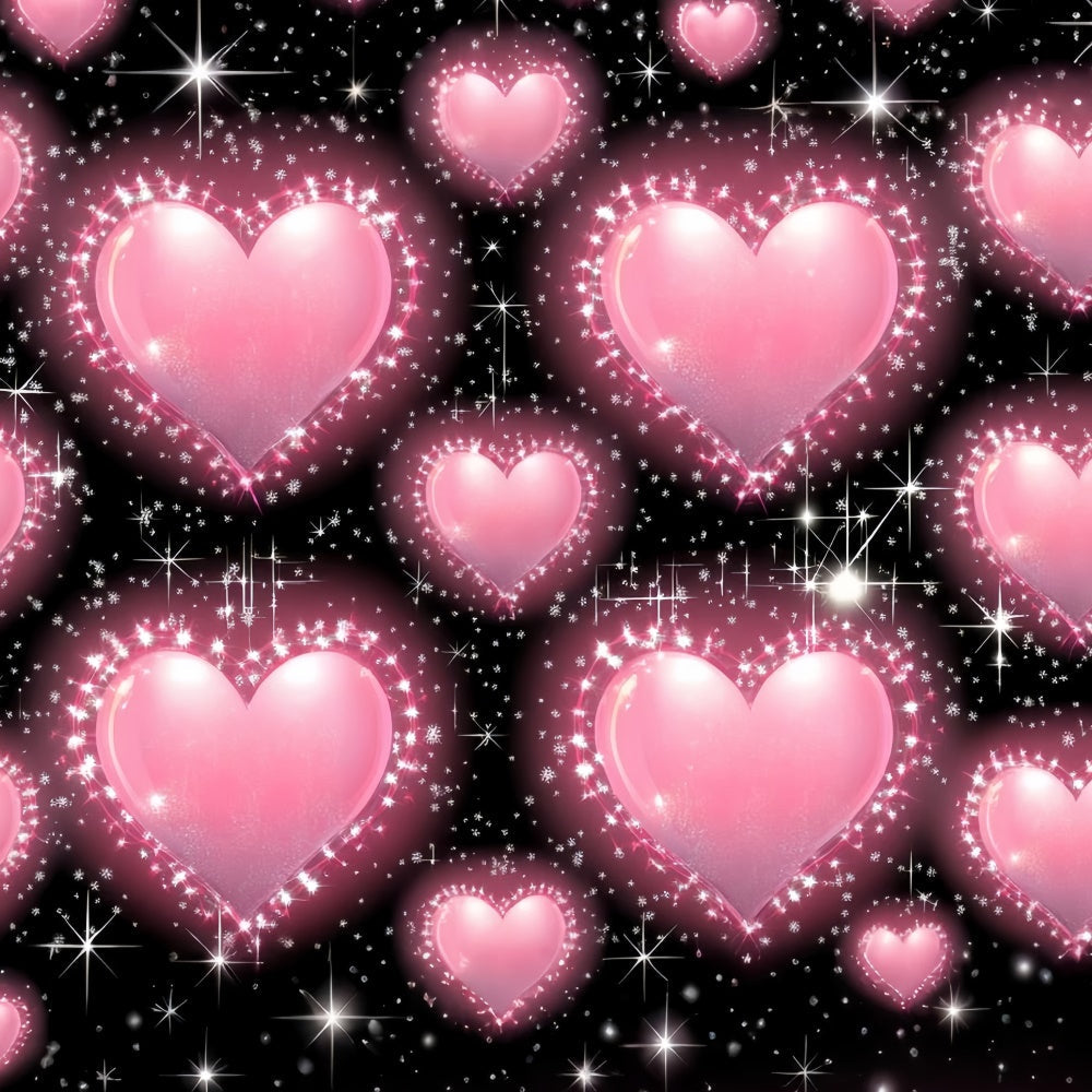 90er Jahre Backdrop Glitzerndes Blasenherz Sparkle Backdrop CSH5-195