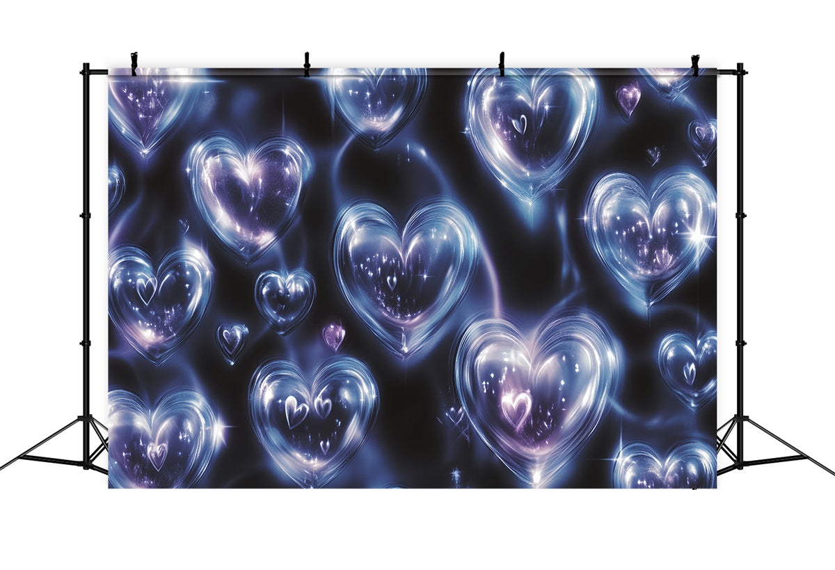 90er Jahre Fotohintergrund Dreamy Blue Heart Fantasy Hintergrund CSH5-197