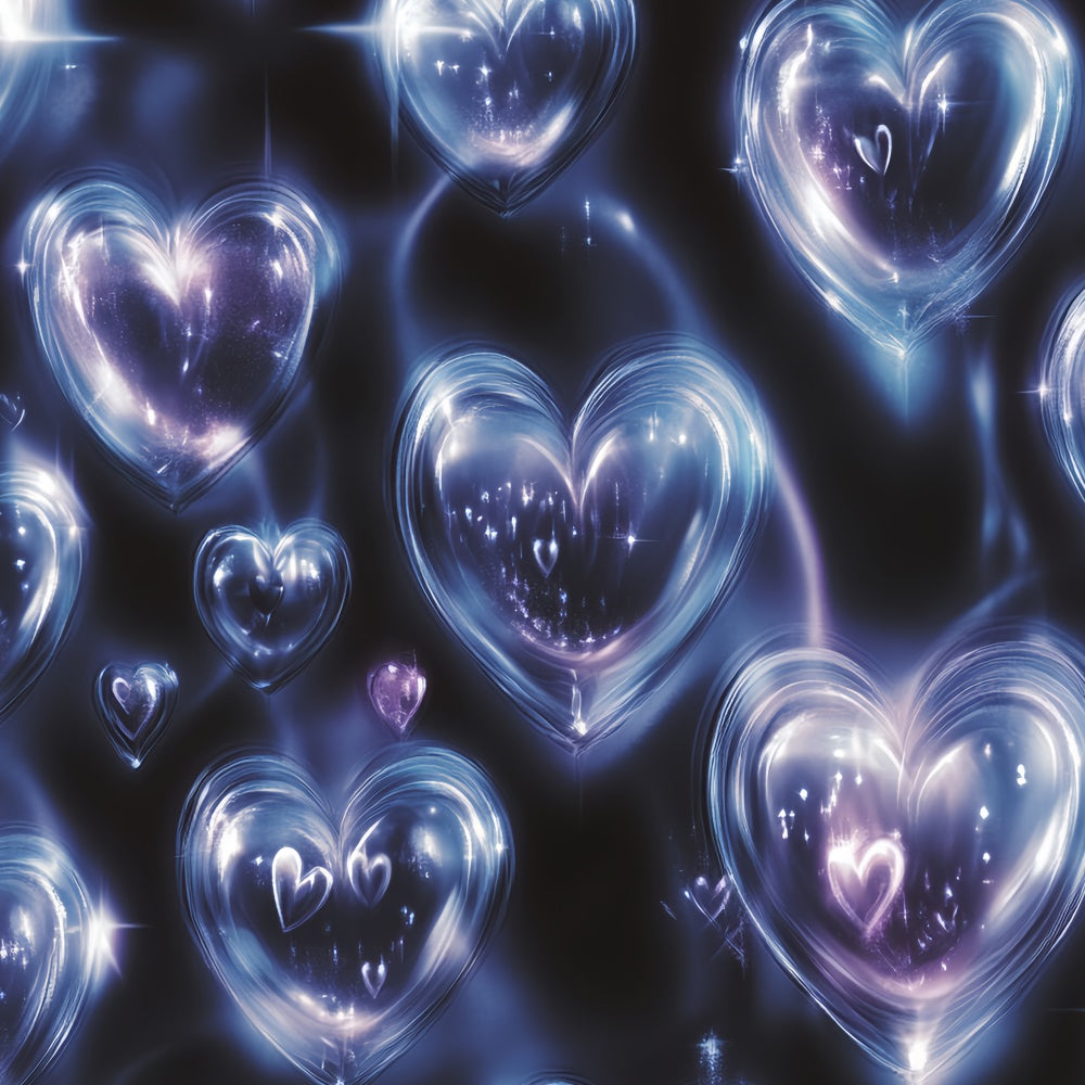 90er Jahre Fotohintergrund Dreamy Blue Heart Fantasy Hintergrund CSH5-197