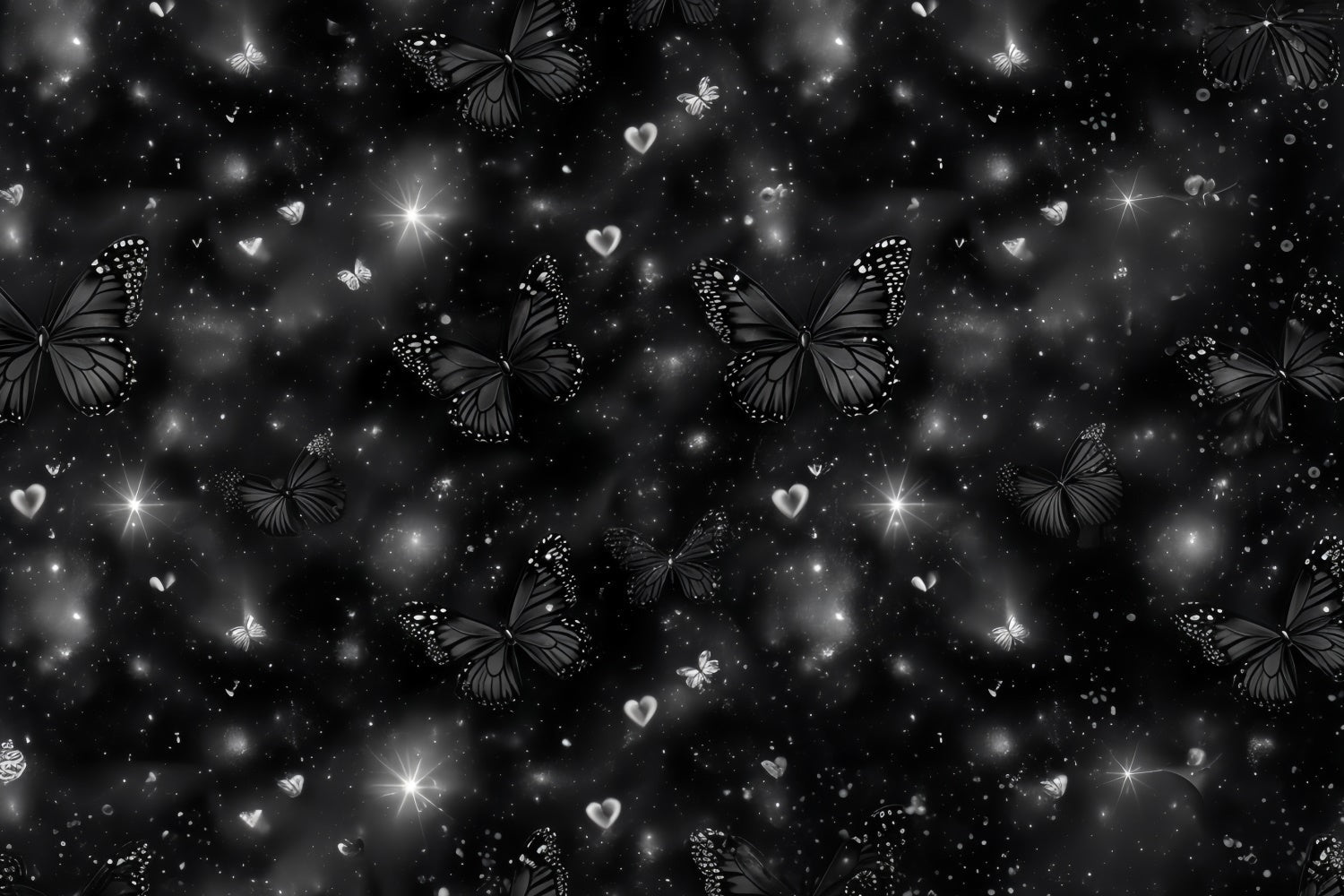 90er Jahre Backdrop Schwarzer Schmetterling Glitzerherzen Backdrop CSH5-198