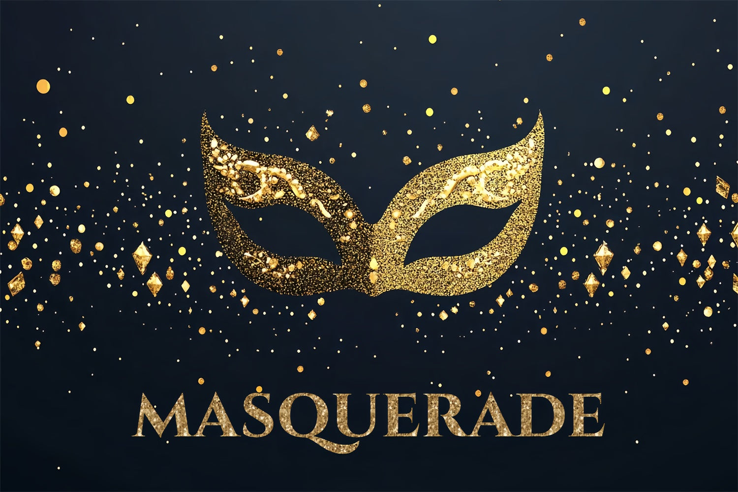 Maskerade Backdrop Ideen Elegant Glitter Gold Maske Backdrop CSH5-222
