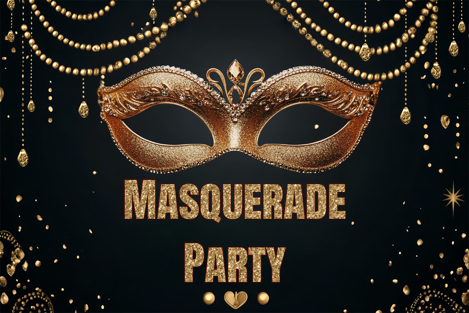 Maskerade Party Backdrop Glänzende Maske Perlenvorhang Backdrop CSH5-236