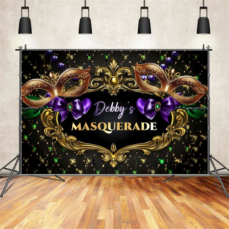 Maskerade Fotohintergrund Glitzernde Luxus Maske Individuelles Hintergrundbild CSH5-256