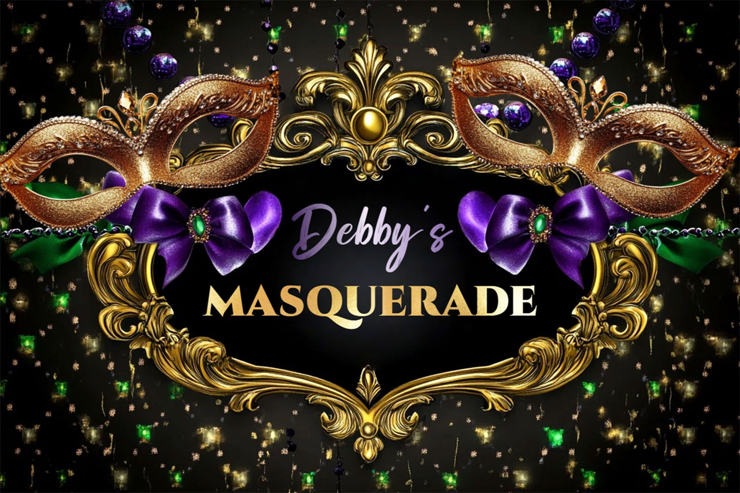 Maskerade Fotohintergrund Glitzernde Luxus Maske Individuelles Hintergrundbild CSH5-256