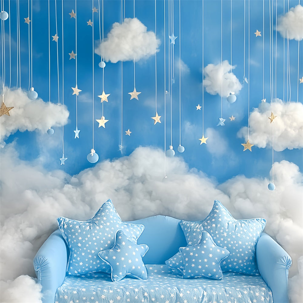 Neugeborenen-Fotografie Hintergrund verträumt schwebende Wolke Hintergrund CSH5-258