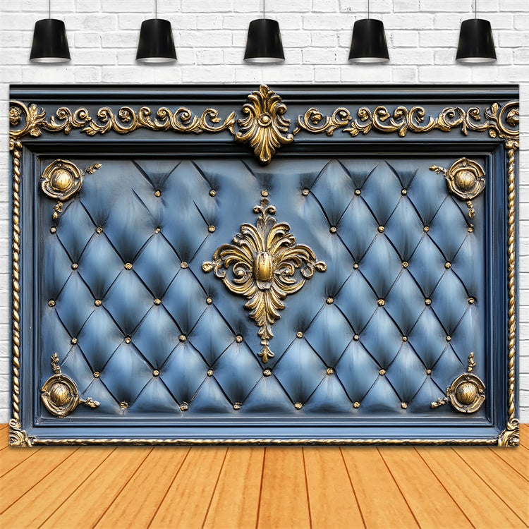 Vatertag Fotohintergrund Regal Blue Leather Backdrop CSH5-26