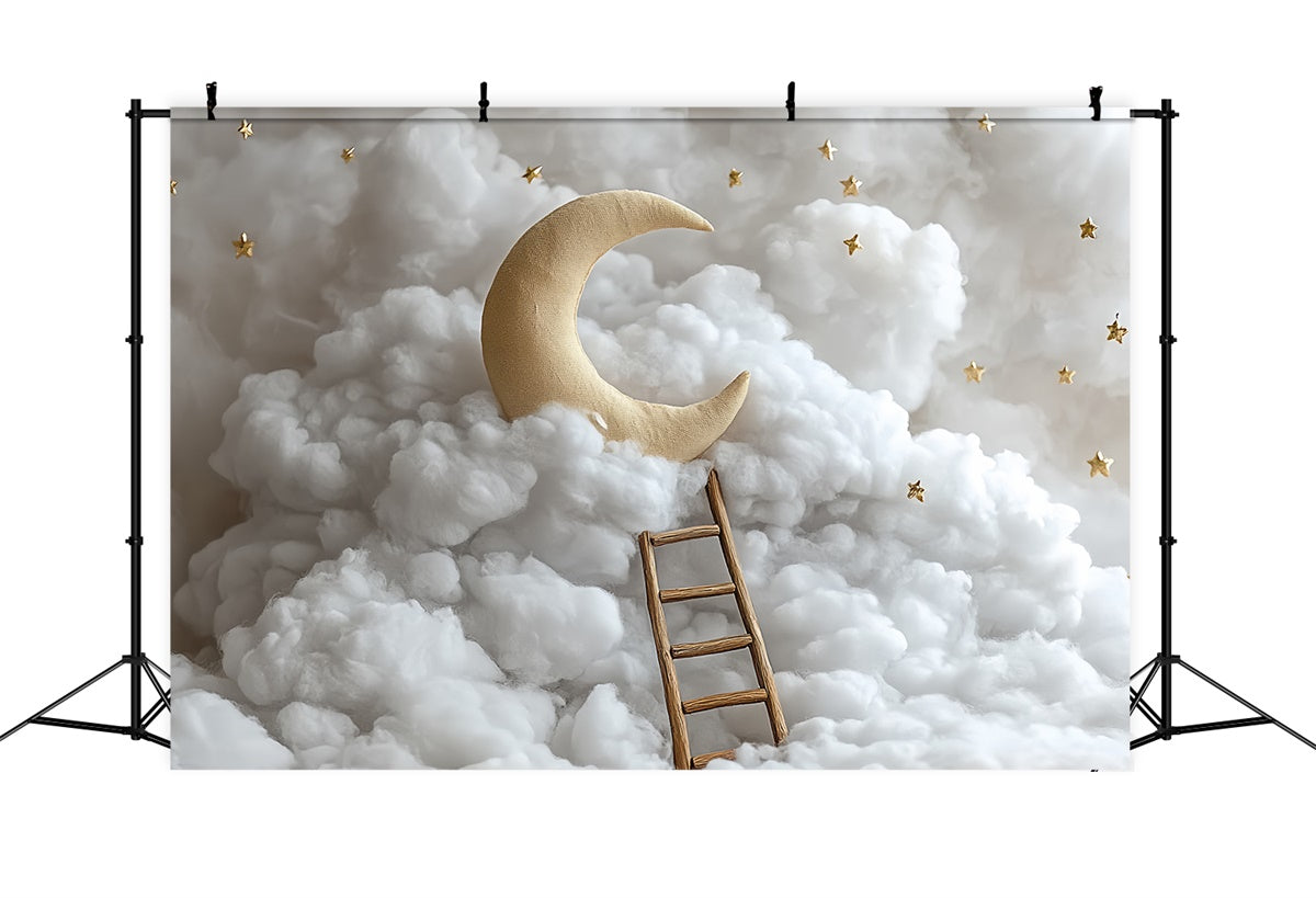Mond und Sterne Backdrop Golden Moon Climb Newborn Backdrop CSH5-261