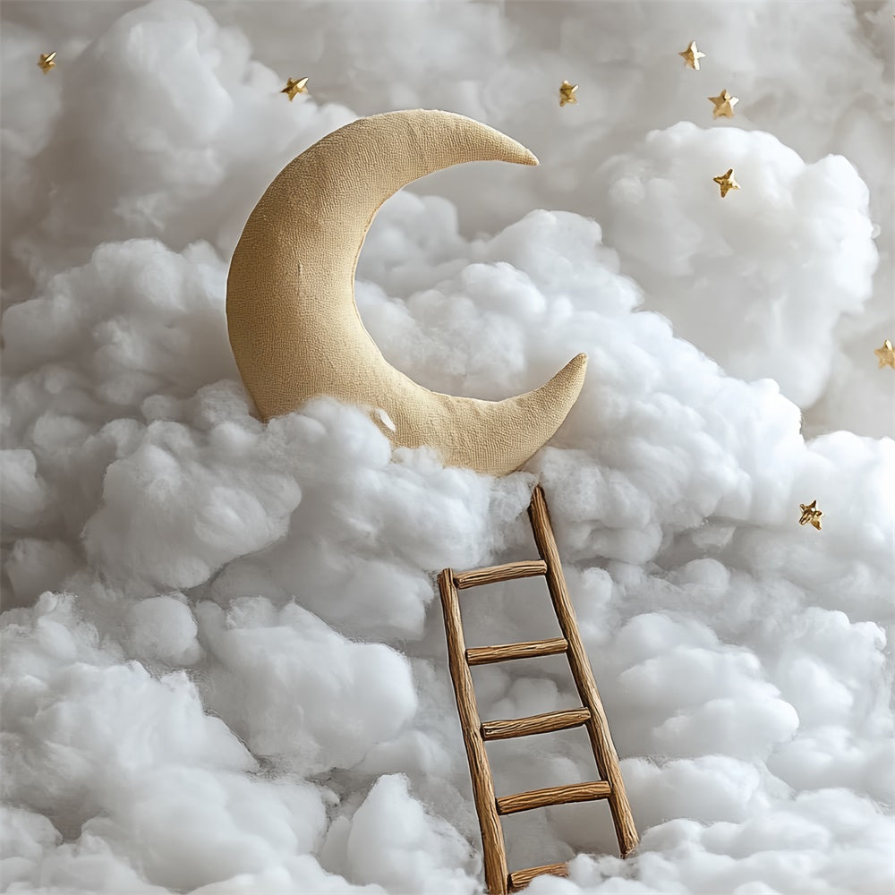 Mond und Sterne Backdrop Golden Moon Climb Newborn Backdrop CSH5-261