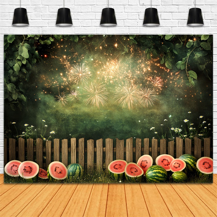 Feuerwerk Backdrop Wassermelone Sparkle Garten Kinder Backdrop CSH5-262