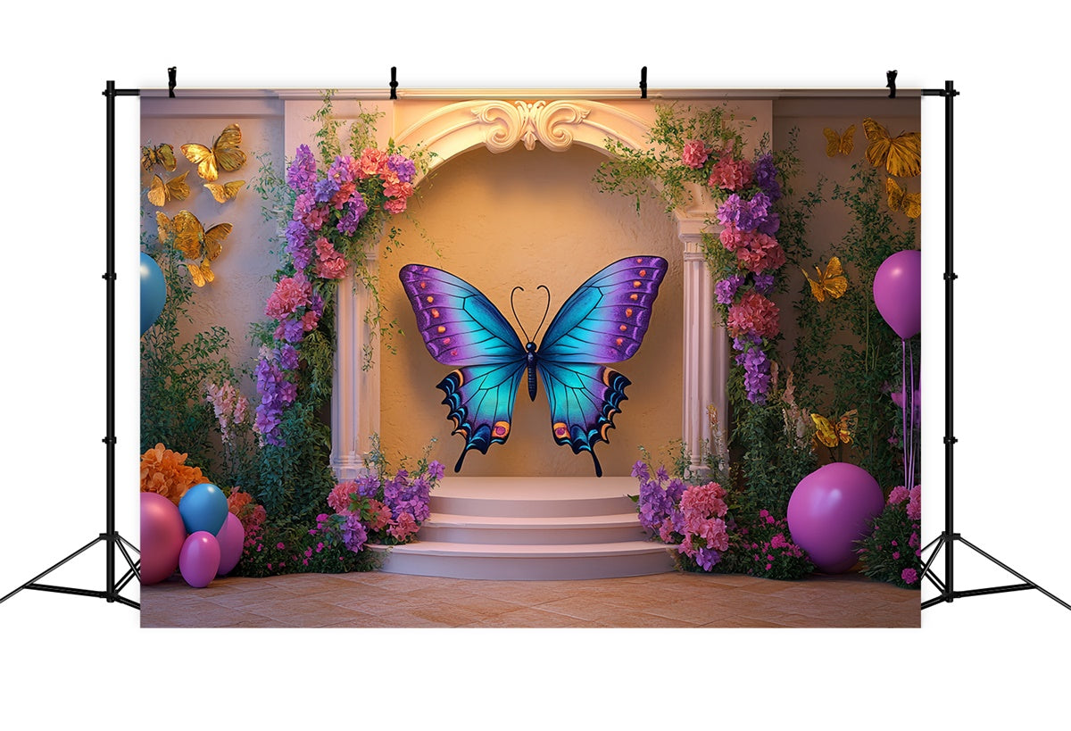 Schmetterling Backdrops Schmetterling Blüte Ballsaal Kinder Backdrop CSH5-275