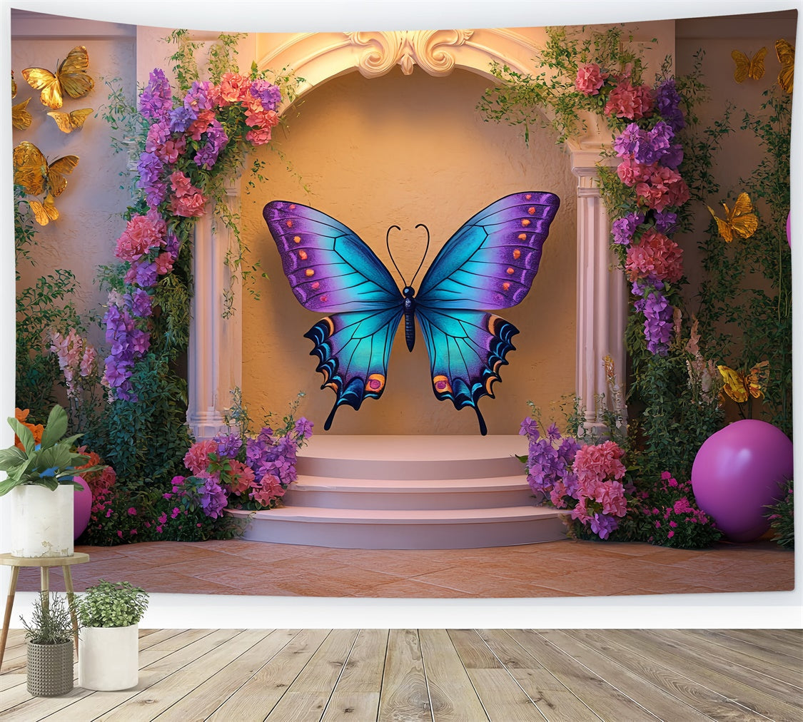 Schmetterling Backdrops Schmetterling Blüte Ballsaal Kinder Backdrop CSH5-275