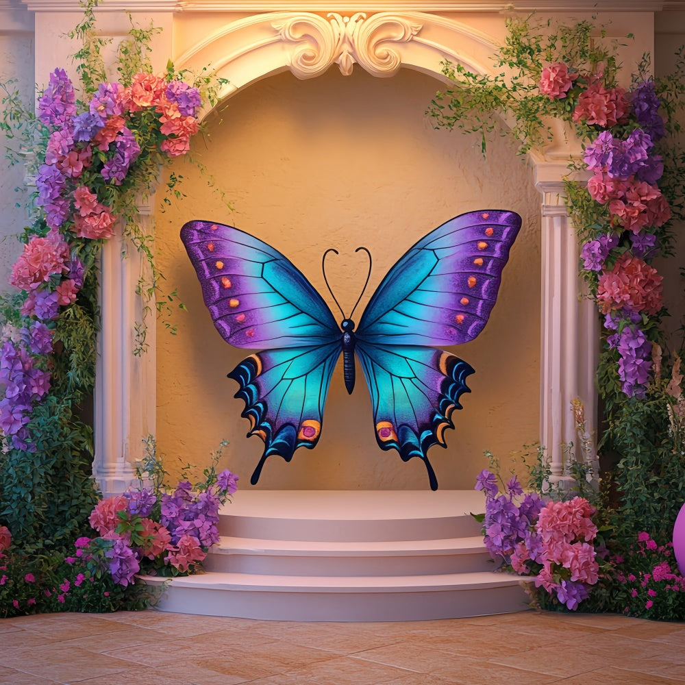 Schmetterling Backdrops Schmetterling Blüte Ballsaal Kinder Backdrop CSH5-275
