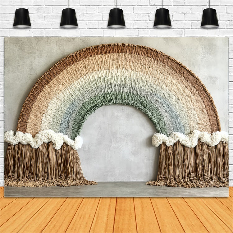 Kinder Backdrops Makramee Gemütliche Textur Bogen Backdrop CSH5-290