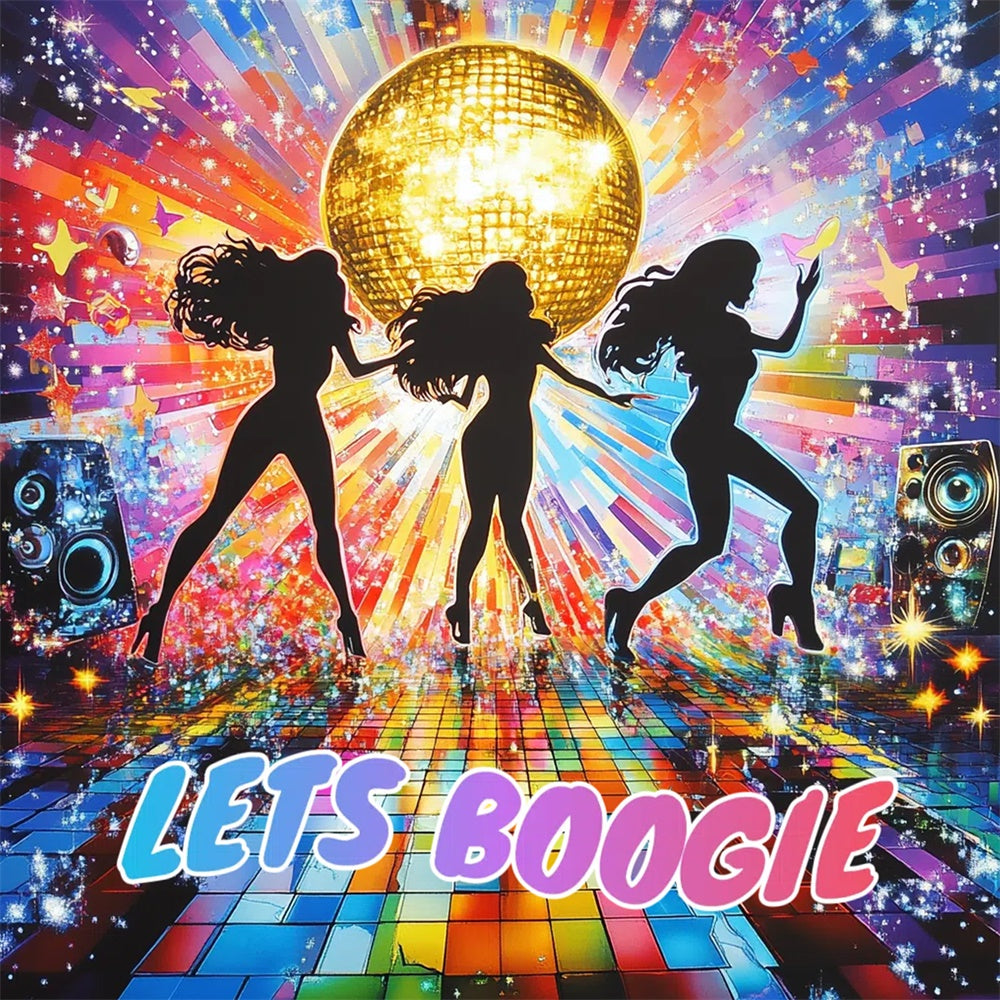 70er Jahre Backdrop Glam Dancers Glitter Lights Backdrop CSH5-3