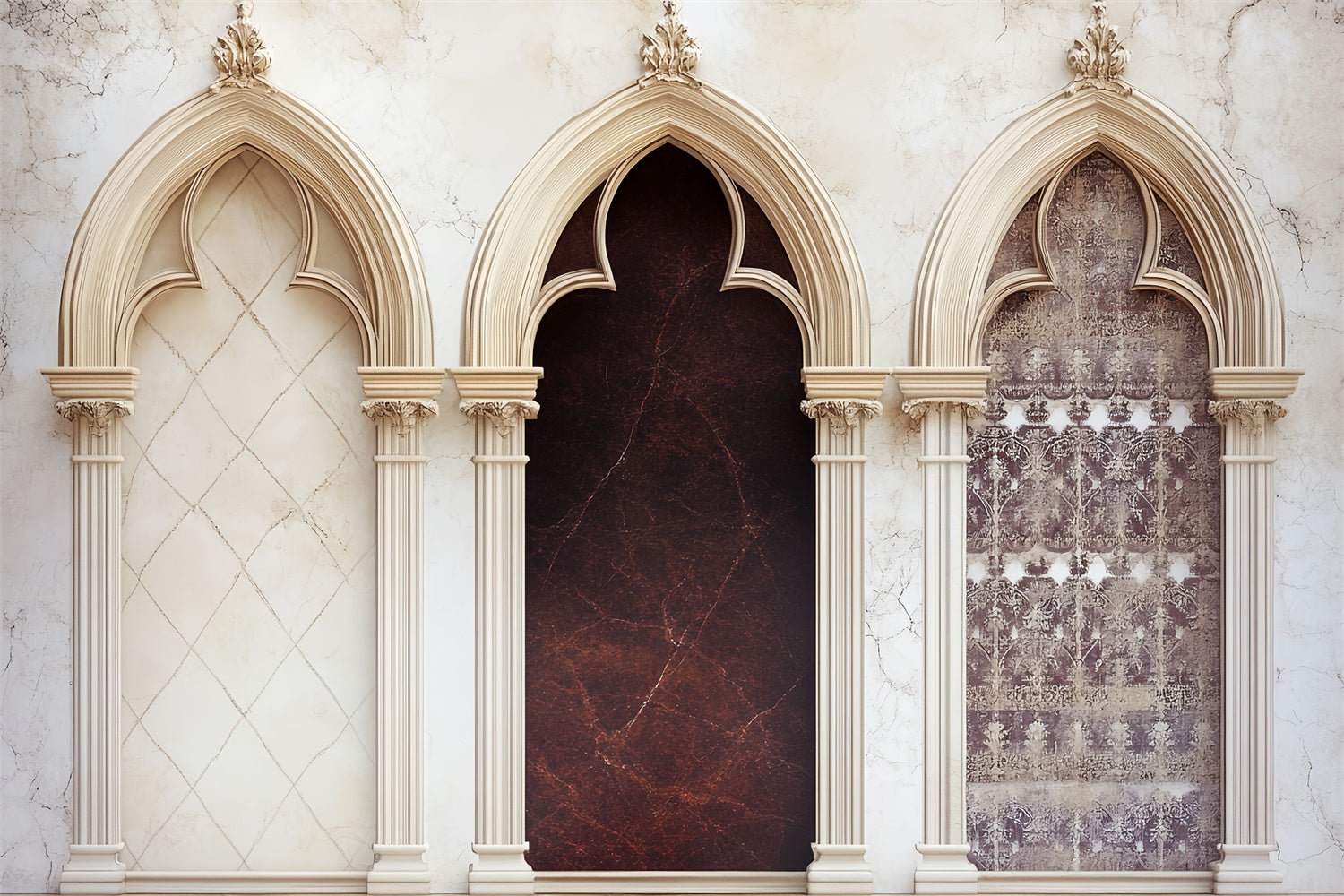 Happy Vatertag Backdrop Gotischer Bogen Verziertes Backdrop CSH5-33