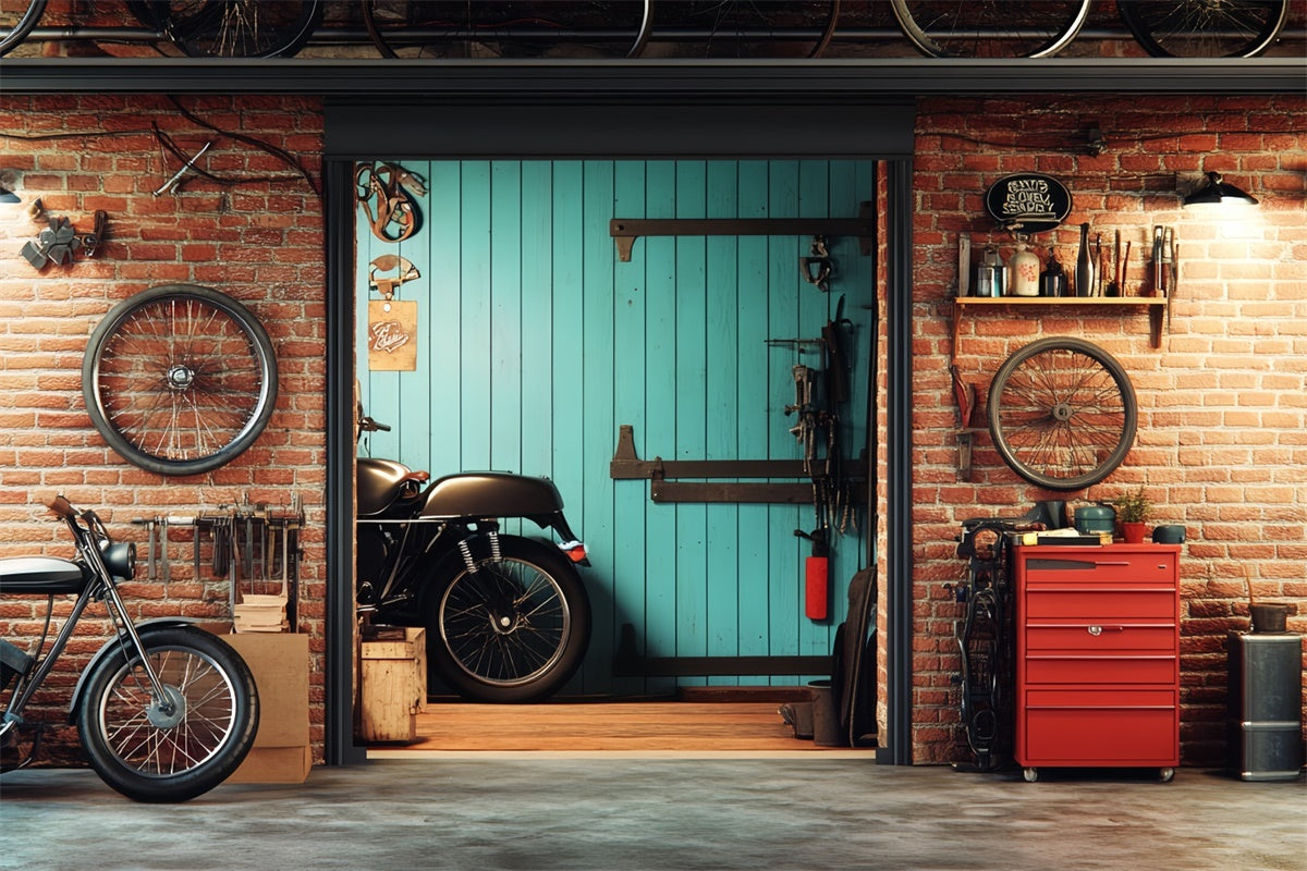 Vatertags-Hintergrund Motorradwerkstatt-Hintergrund CSH5-36