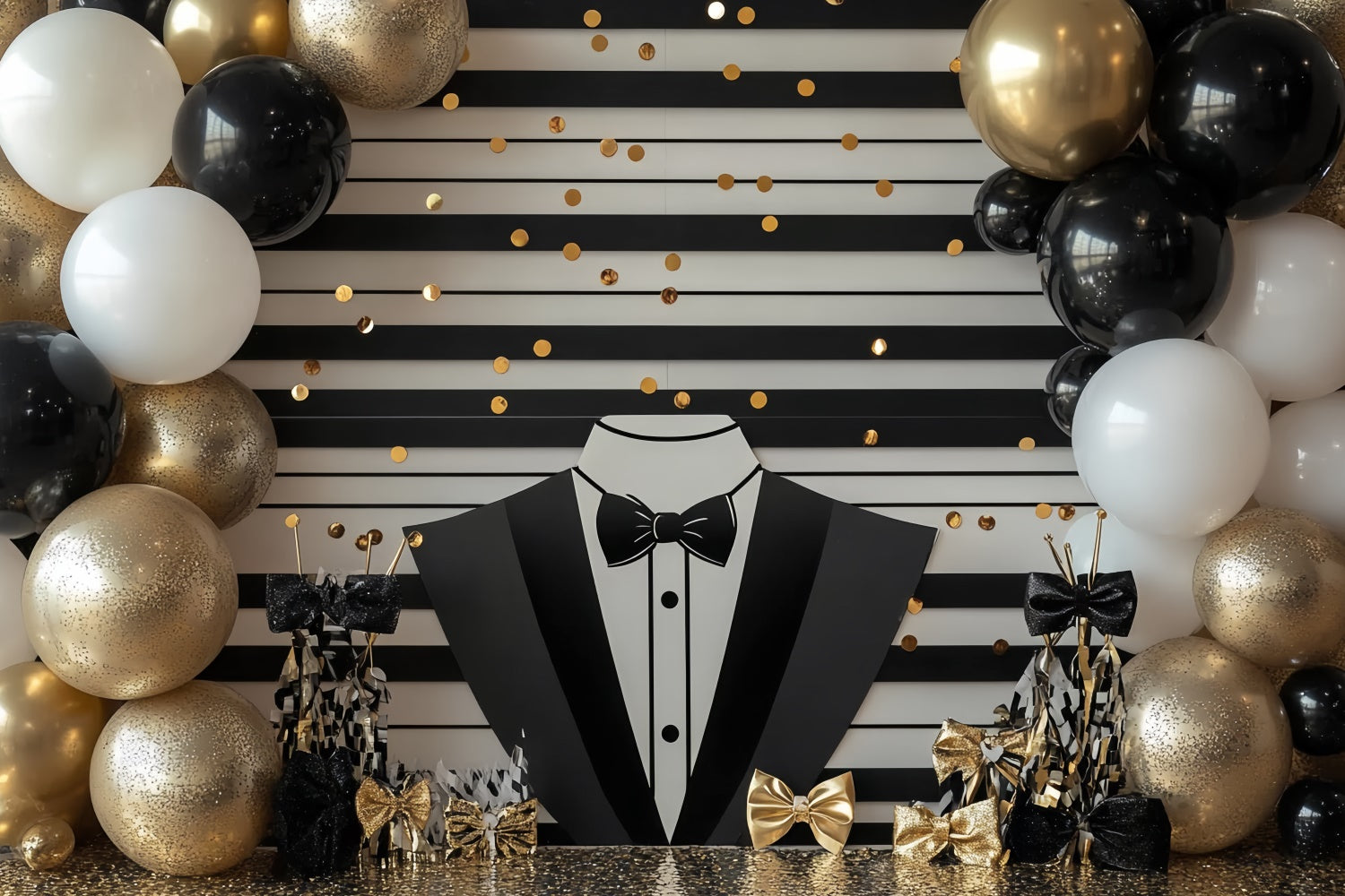 Hintergrund Vatertag Glamouröser Smoking Ballon-Hintergrund CSH5-42