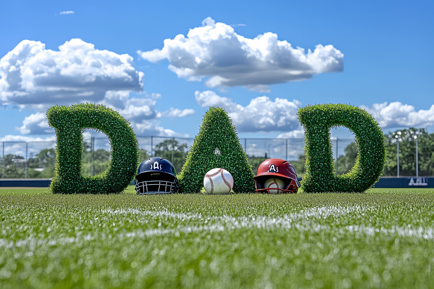 Vatertag Fotokulisse Grüner Rasen Baseball-Hintergrund CSH5-47