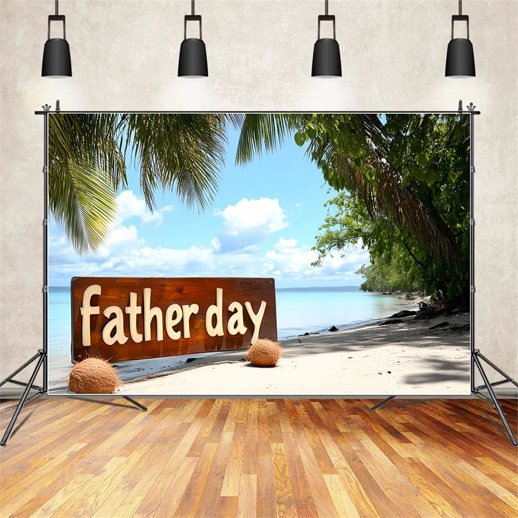 Backdrop Vatertag Sonnig Sand Palme Backdrop CSH5-67