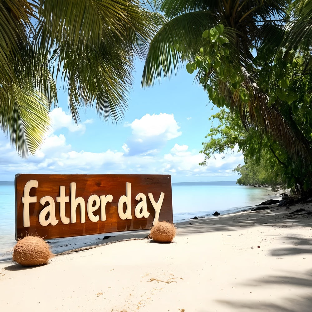 Backdrop Vatertag Sonnig Sand Palme Backdrop CSH5-67