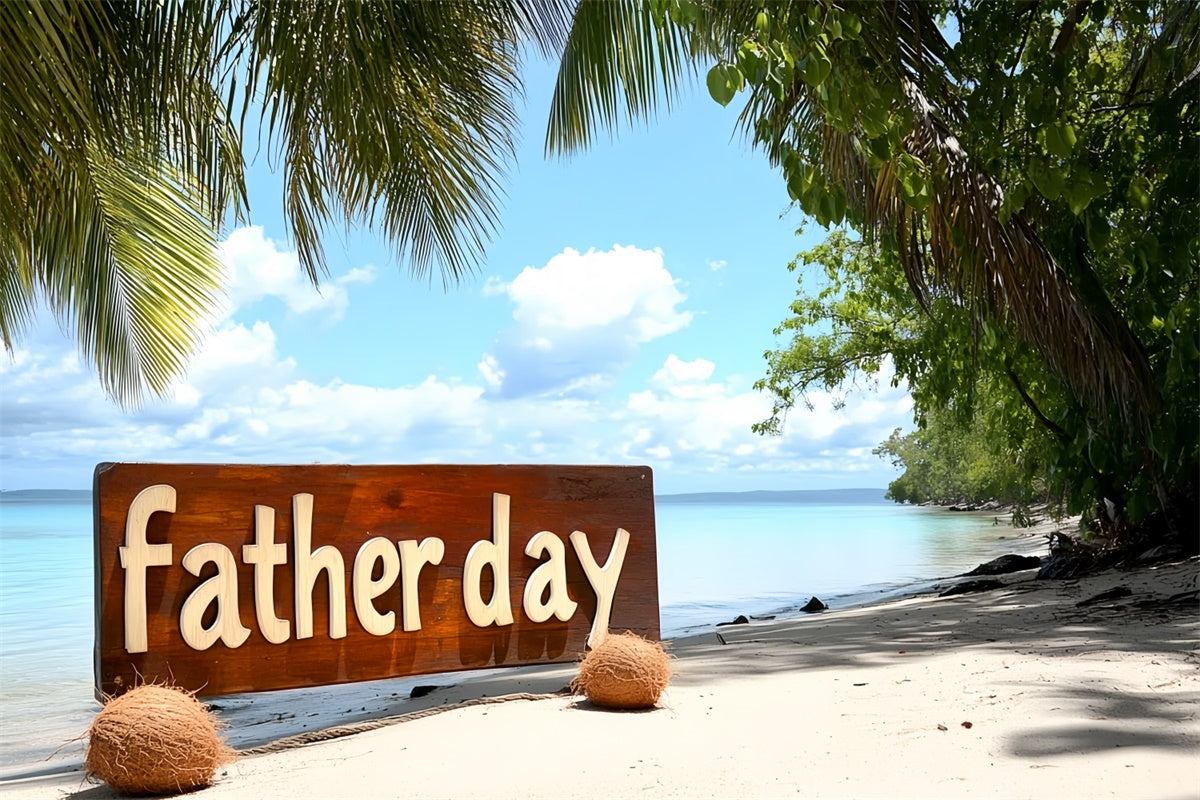 Backdrop Vatertag Sonnig Sand Palme Backdrop CSH5-67