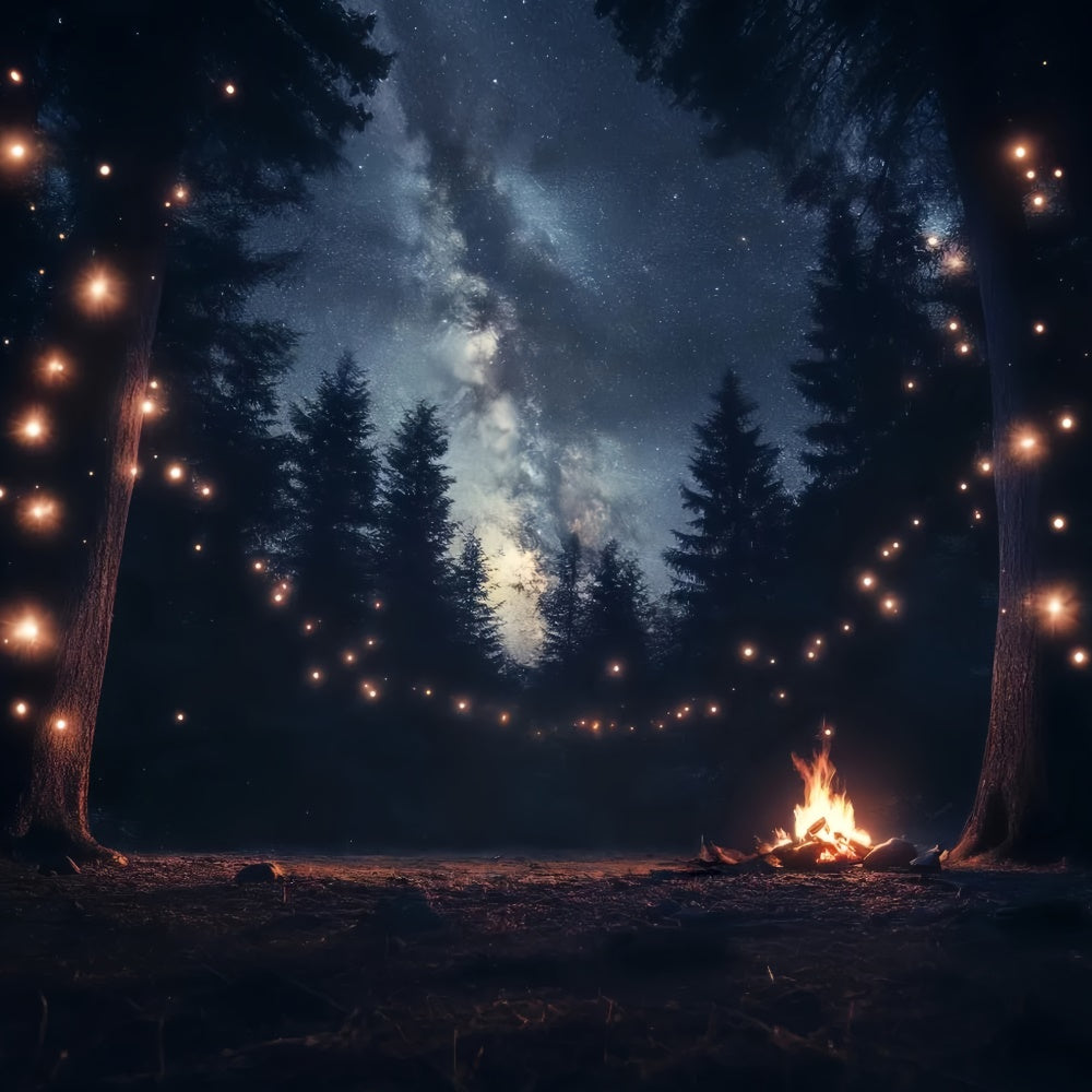 Vatertag Backdrop Ideen Sternenwald Lichter Hintergrund CSH5-69