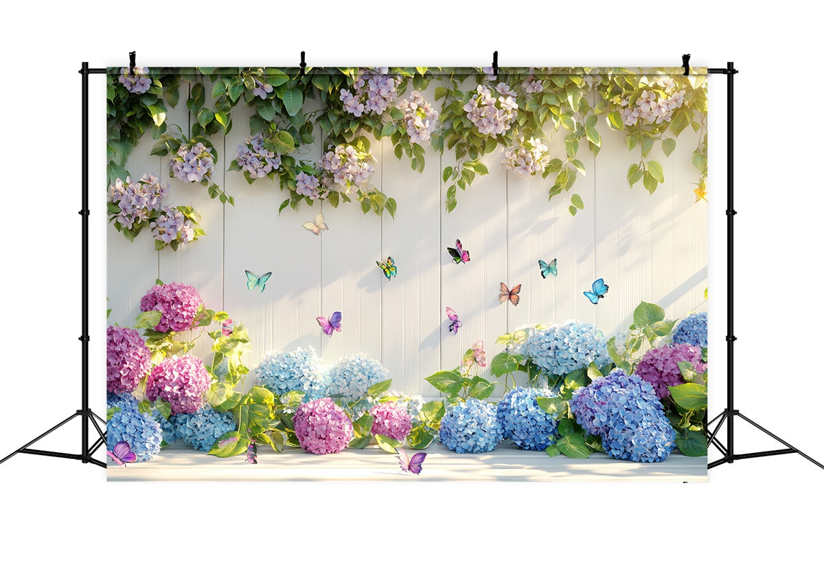 Schmetterlingshintergrund Hortensienblüten Schmetterlingshintergrund Sommer CSH5-71