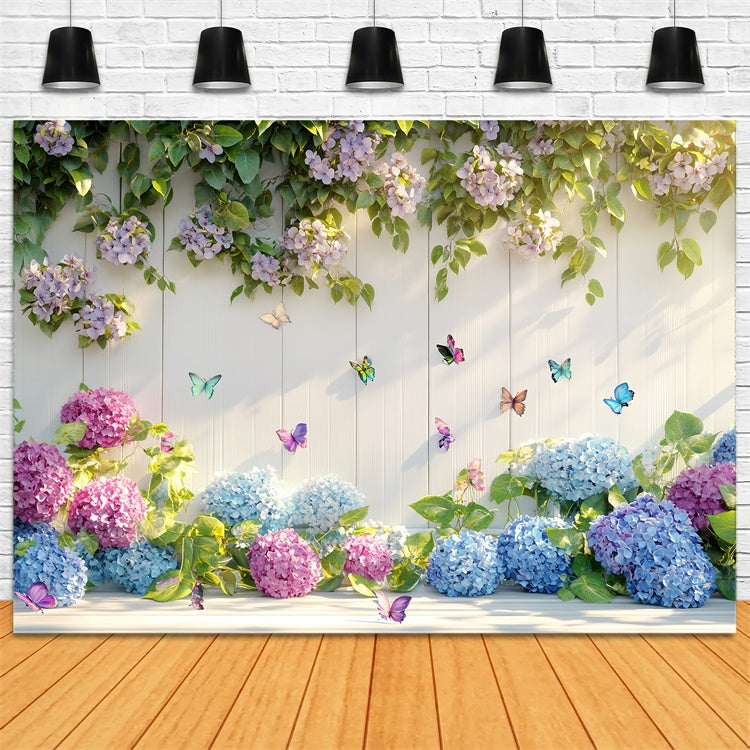 Schmetterlingshintergrund Hortensienblüten Schmetterlingshintergrund Sommer CSH5-71