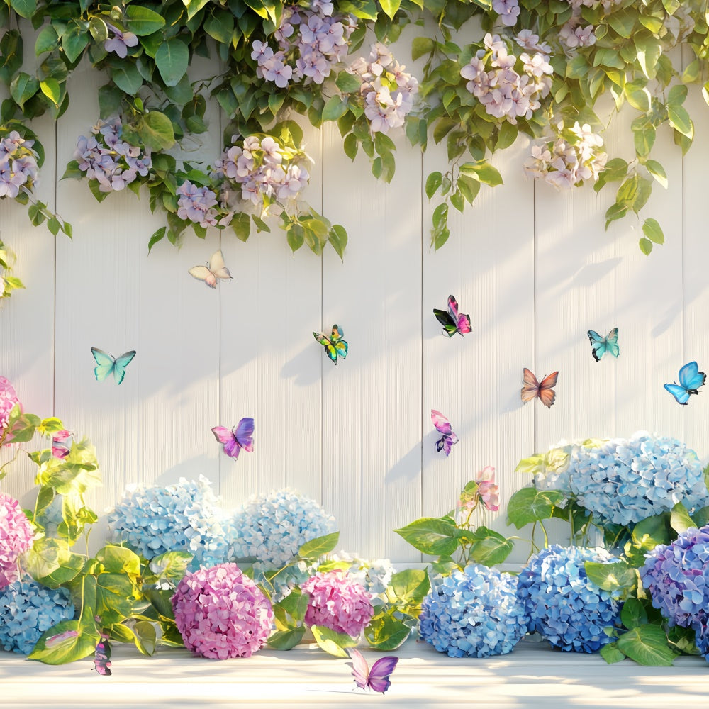 Schmetterlingshintergrund Hortensienblüten Schmetterlingshintergrund Sommer CSH5-71