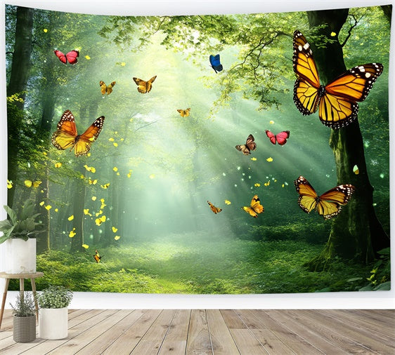 Schmetterlings-Hintergrundbilder Goldenes Licht Wald Sommer-Hintergrund CSH5-72