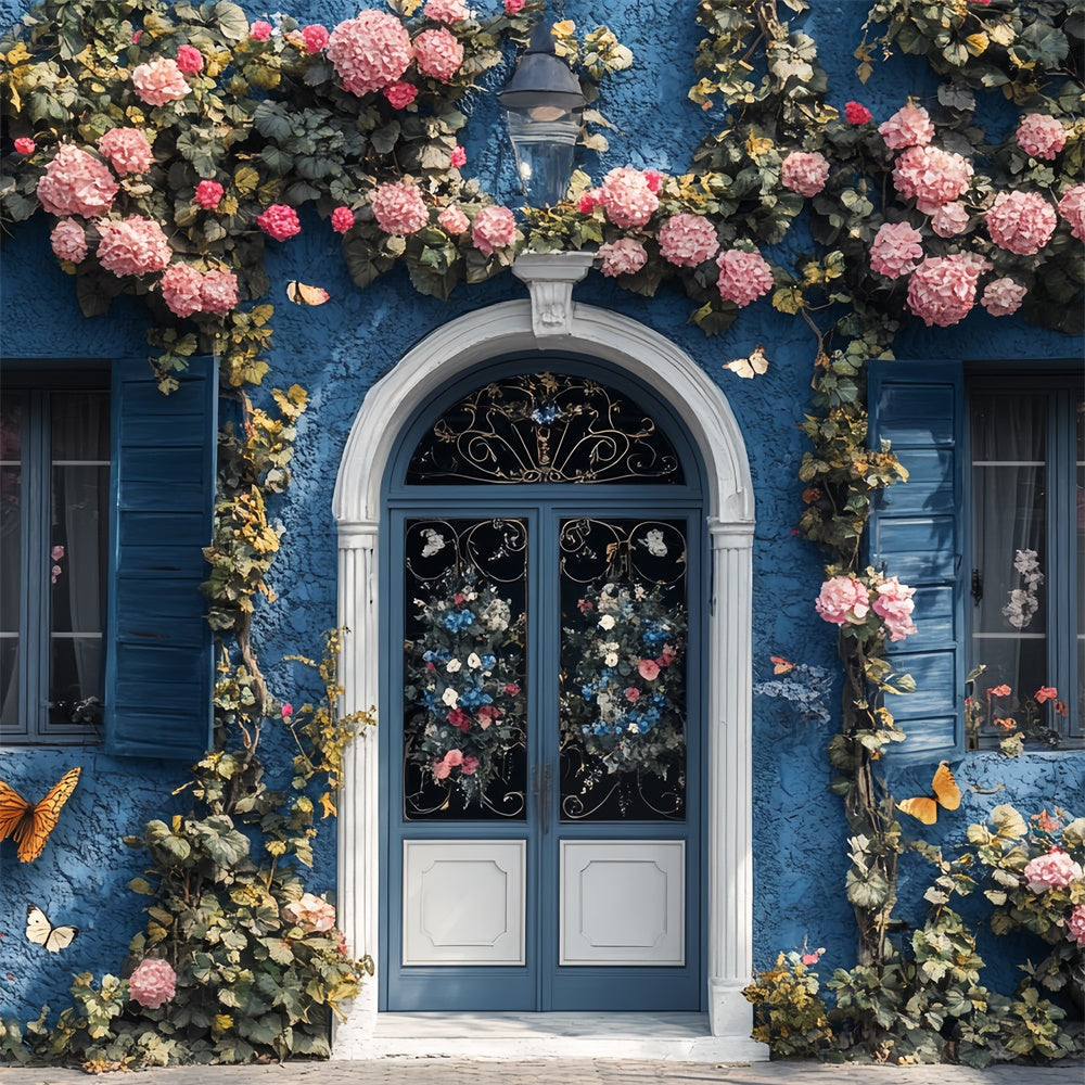 Sommer Backdrops Blaues Cottage Garten Schmetterling Backdrop CSH5-76