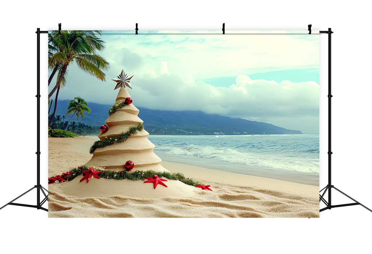 Strand Backdrop Fotografie Strand Weihnachten Sommer Backdrop CSH5-82