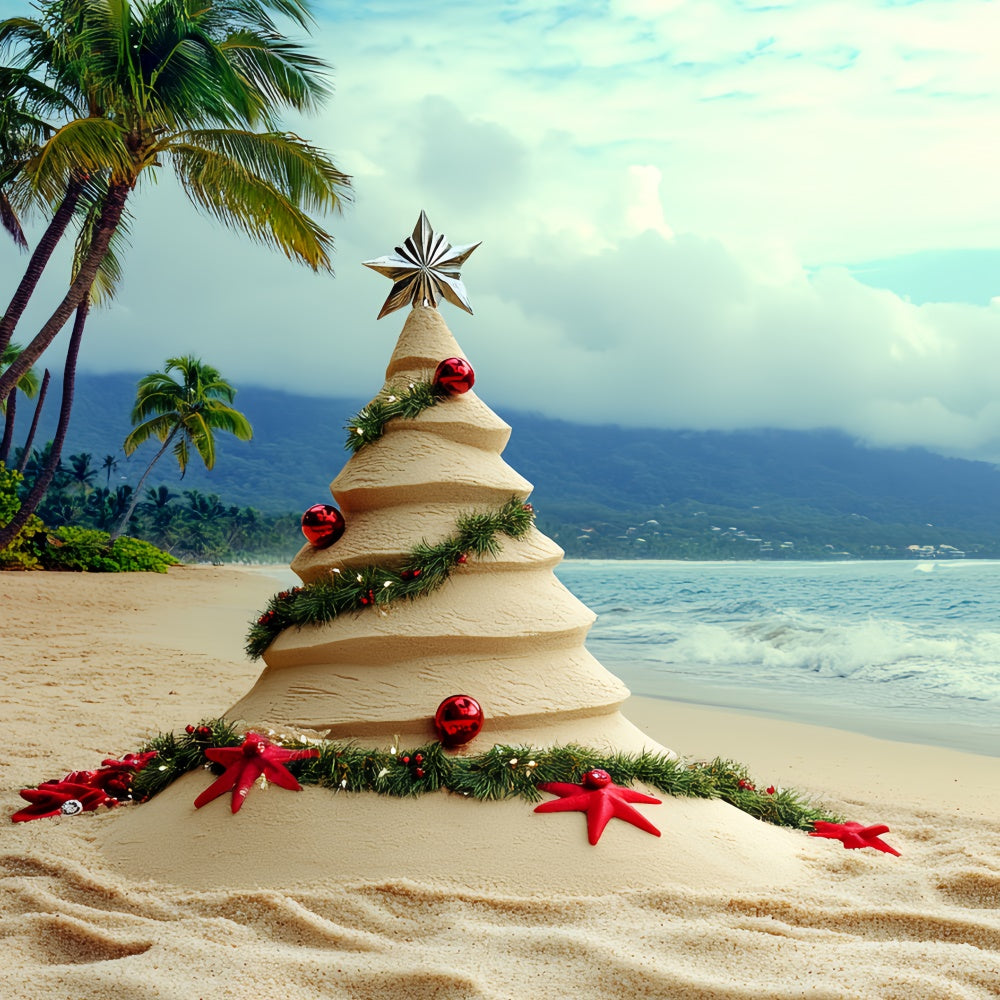 Strand Backdrop Fotografie Strand Weihnachten Sommer Backdrop CSH5-82