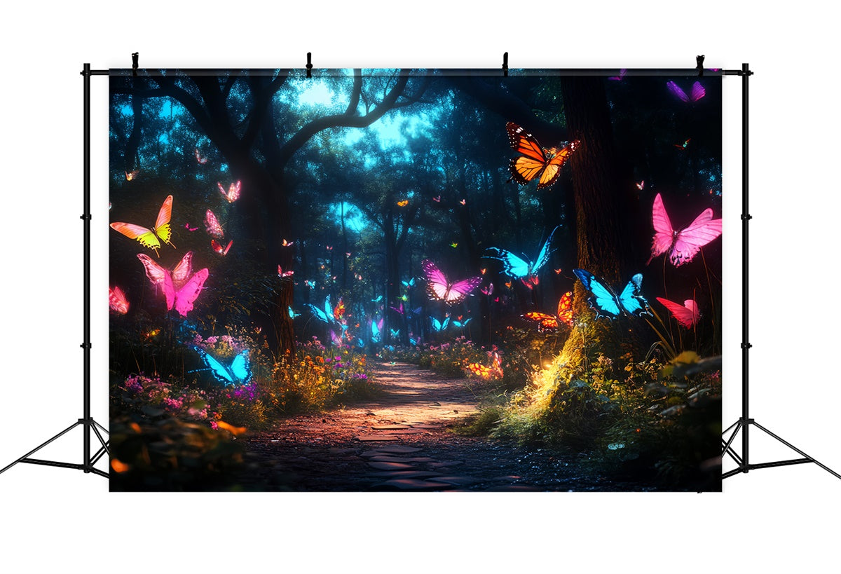 Schmetterling Backdrops Glühender Waldweg Sommer Backdrop CSH5-84