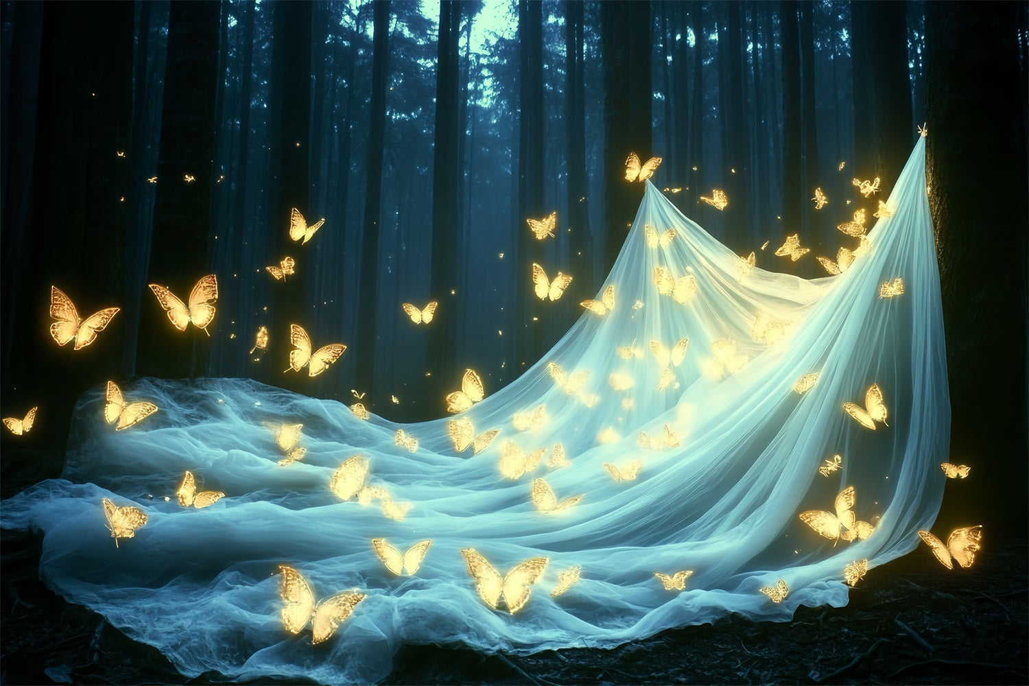 Sommer Backdrop Wald funkelnde Schmetterling Backdrop CSH5-85