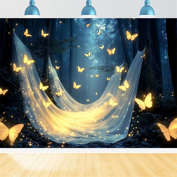 Schmetterling Backdrops Magisches Glühen Wald Sommer Backdrop CSH5-86
