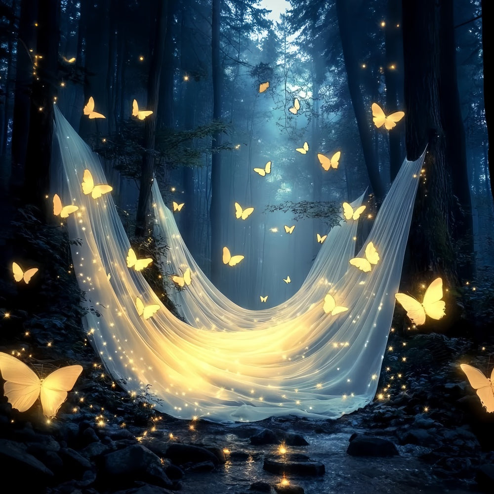 Schmetterling Backdrops Magisches Glühen Wald Sommer Backdrop CSH5-86