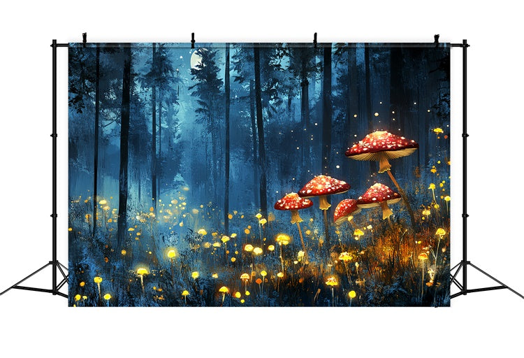 Sommer Backdrops Glühender Pilz Magischer Wald Backdrop CSH5-88